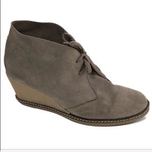 J. Crew MacAlister suede wedge booties